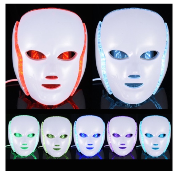 7 Color LED mask Photon light Rejuvenation therapy facial skin care mask/neck - Picture 1 of 16